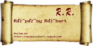 Répásy Róbert névjegykártya